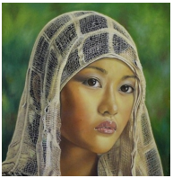 Regard d'ailleurs - pastel sec - taille : 29 x 29cm (indisponible)