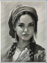 Regard d'ailleurs - pastel noir et blanc- taille : 30 x 40 cm (disponible)