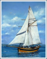 Le bateau - pastel sec - taille : 30 x 45cm (disponible)
