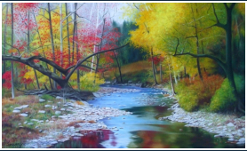 Le sous-bois - pastel sec - taille : 30 x 40 cm (indisponible)