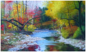 Le sous-bois - pastel sec - taille : 30 x 40 cm (indisponible)