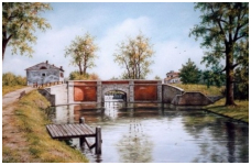 L'écluse de Gardouch - pastel sec - taille :29 x 34 cm (indisponible)